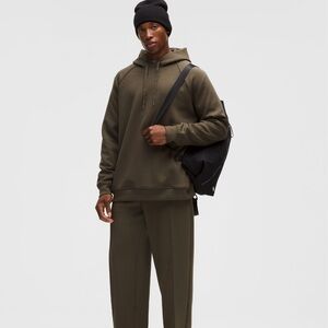 NWT Lululemon Smooth Spacer Classic-Fit Pullover Hoodie Size L Olive Brown